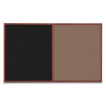 United Visual Products Enclosed Corkboard, 1 Door, 18"x24", 4" Fra, UV3400-BLACK-RUBBER UV3400-BLACK-RUBBER